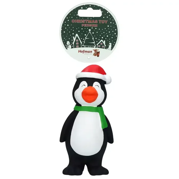 Pingouin de Noël en latex pour chien