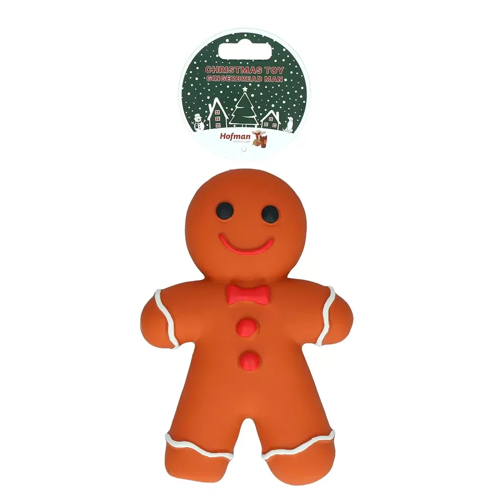Bonhomme en pain d'épices de Noël en latex pour chien