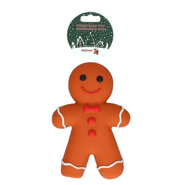 Bonhomme en pain d'épices de Noël en latex pour chien