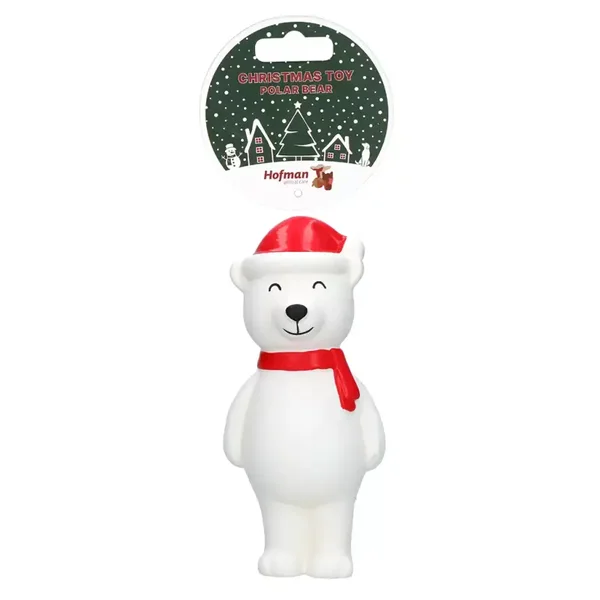 Ours polaire de Noël en latex pour chien