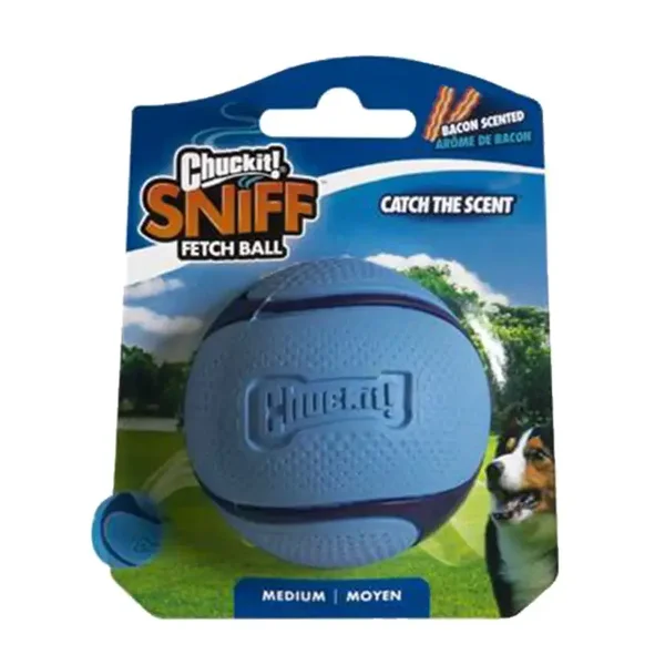 CHUCKIT snif fetch balles parfumée bacon M