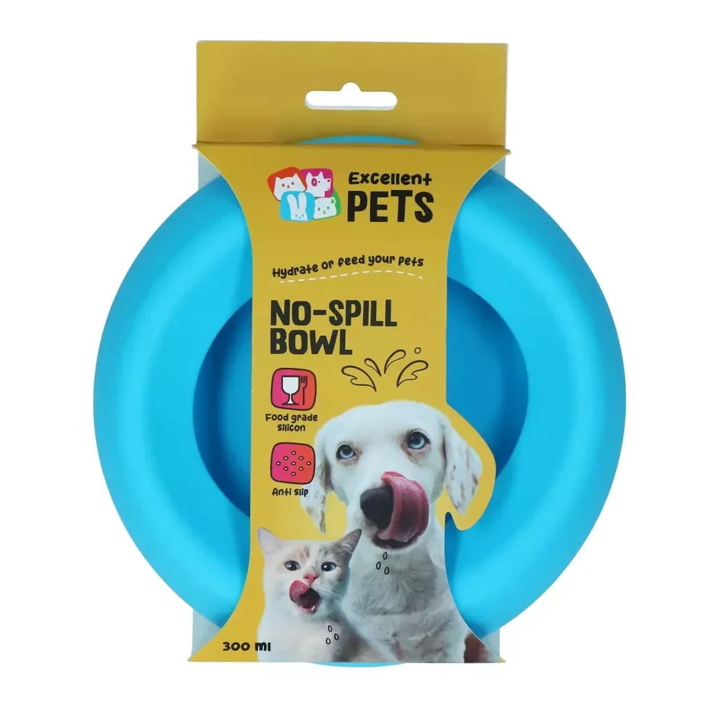 EXCELLENT PETS no spill bowl S 300ml bleu