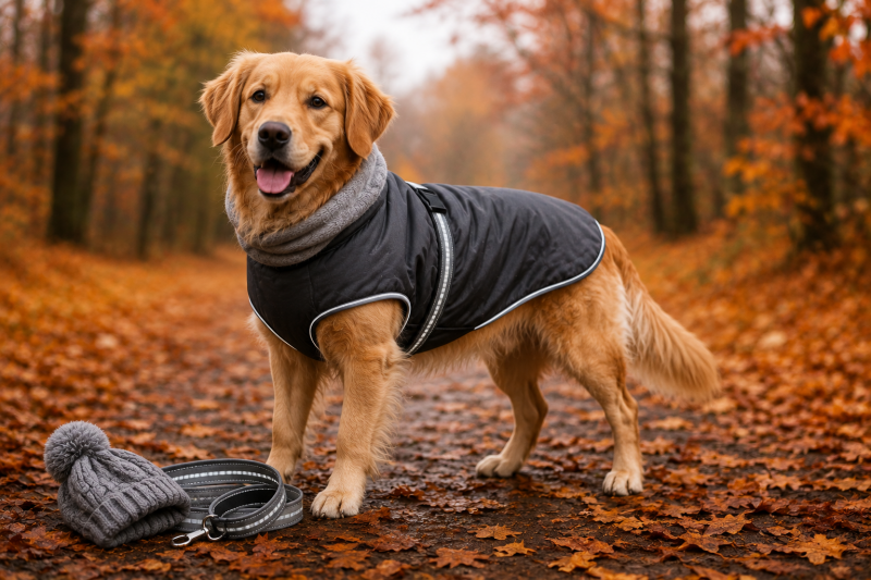 Manteaux pour chiens . Pull pour chiens . Collier réfléchissant chien