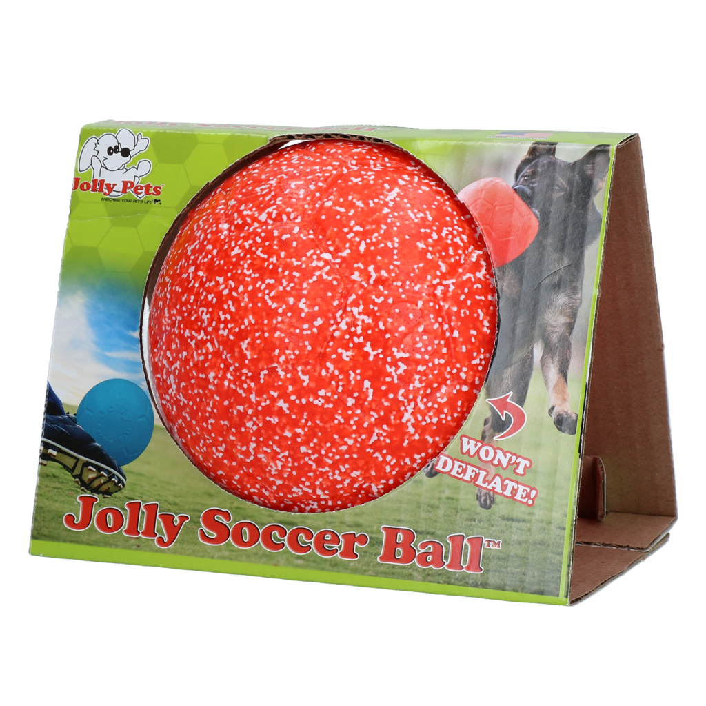 JOLLY SOCCER BALL M (15CM) ORANGE/BLANC