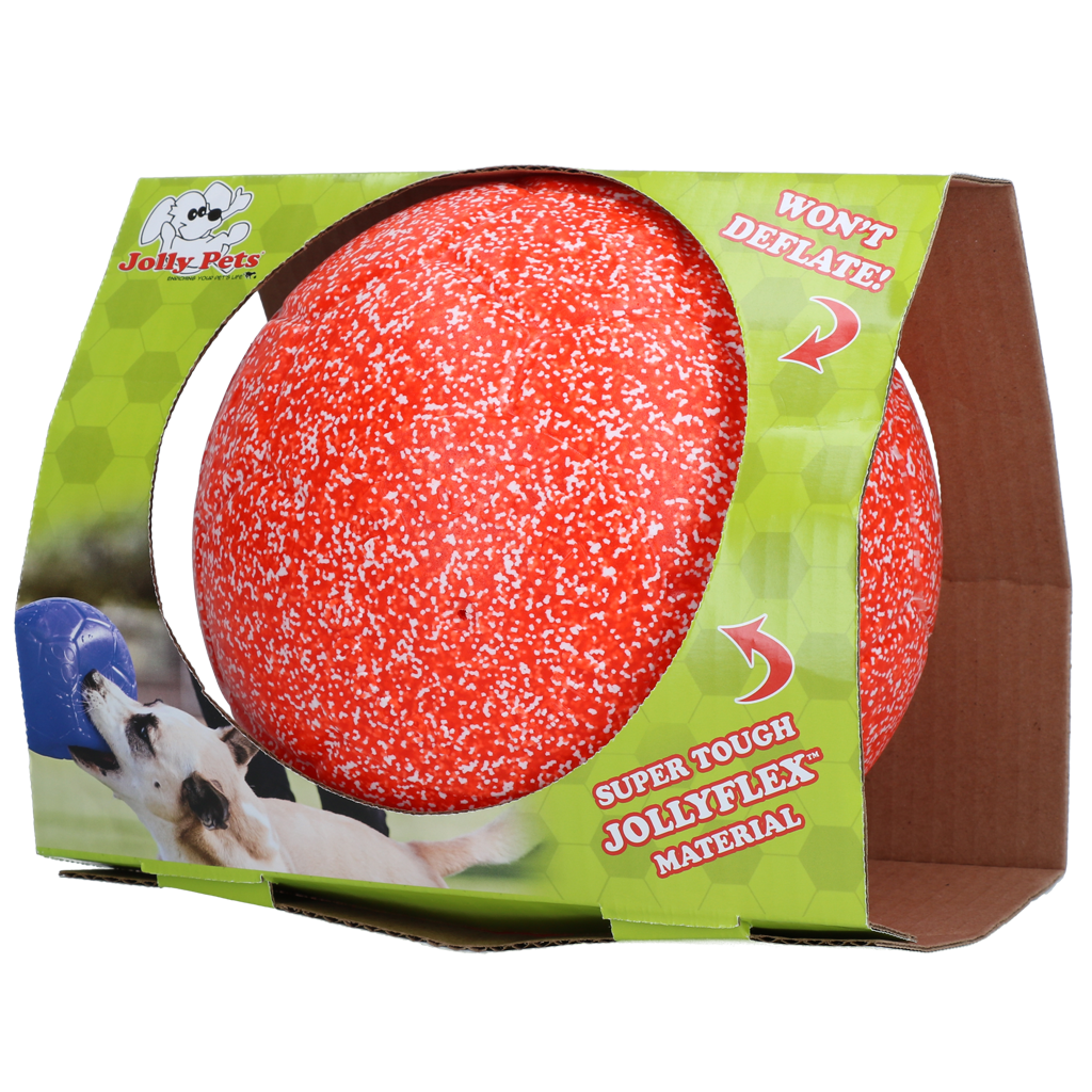 JOLLY SOCCER BALL L (20CM) ORANGE/BLANC