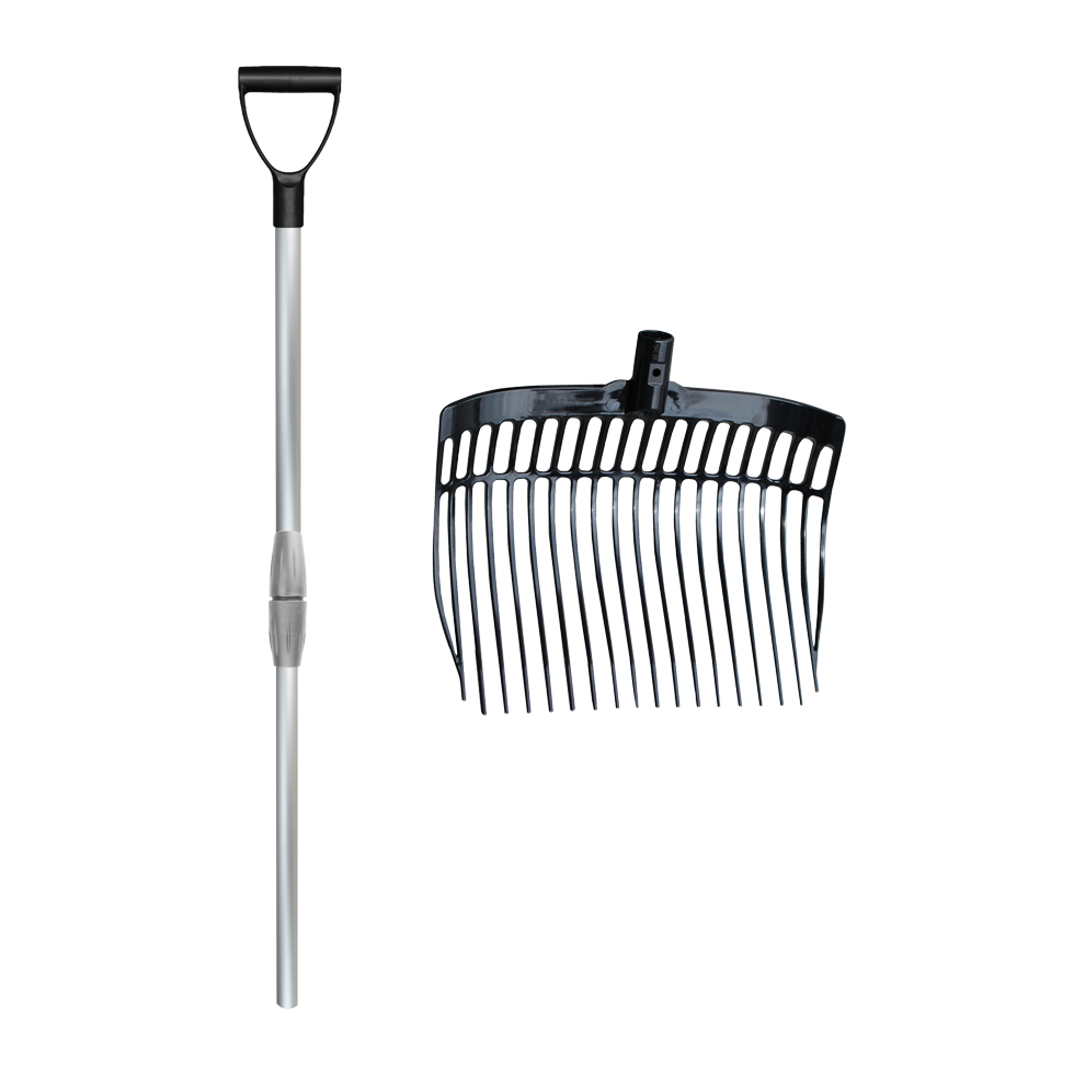 VPLAST Fourche avec manche Noir