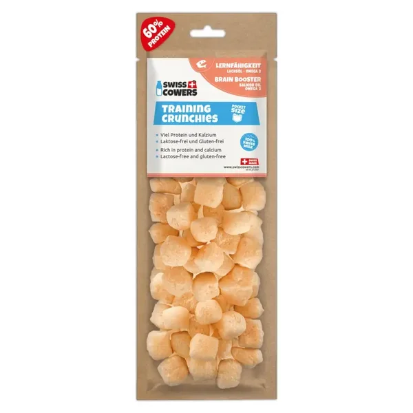 Cheese crunchies training brain avec huile de saumon SWISSCOWERS (30 mini friandises)