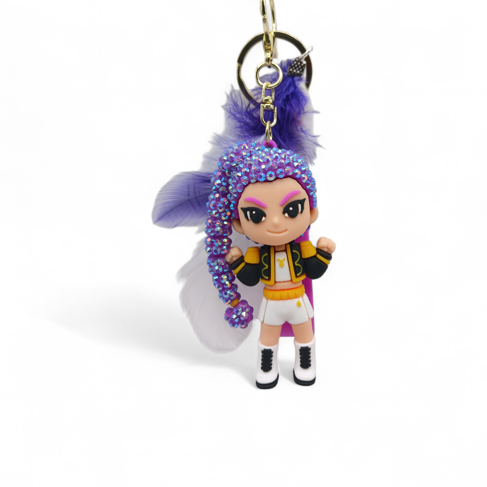 CREAPERL création original PORTE CLES K-POP DEMON HUNTER décoré fait main figurine type Sonny Angel, cadeaux anniversaire collection ST VALENTIN