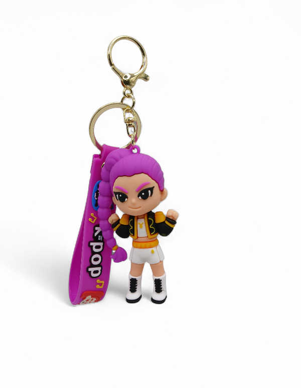 1 PORTE CLÉS 3D K-POP DEMON HUNTERS LES GUERRIÈRES DE LA KPOP  9 CM Petit Budget Ornements Déco Cadeaux Anniversaire
