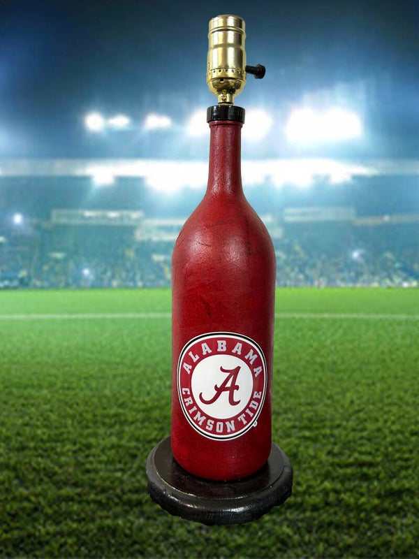 Alabama Crimson Tide Bottle Lamp