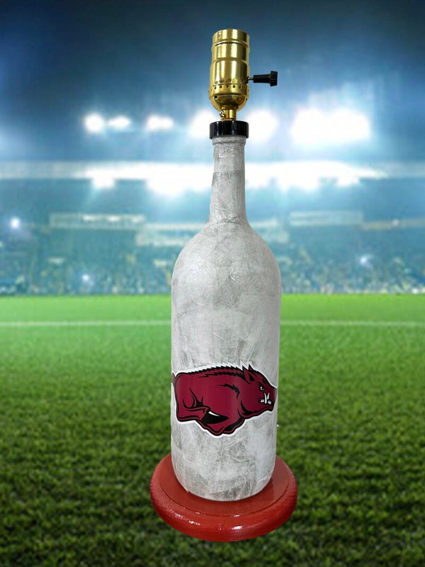 Arkansas Razorbacks Bottle Lamp