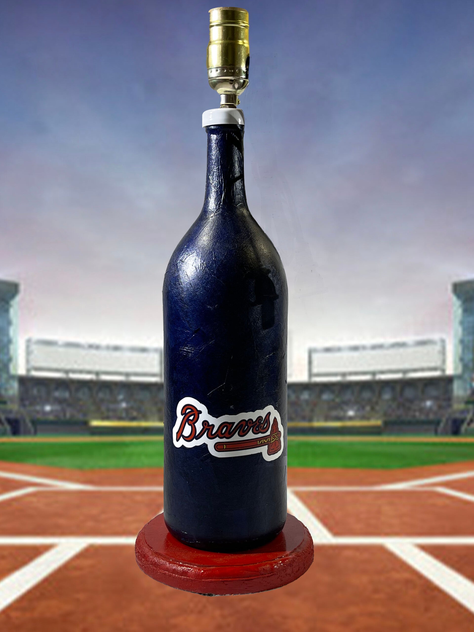 Atlanta Braves Bottle Lamp