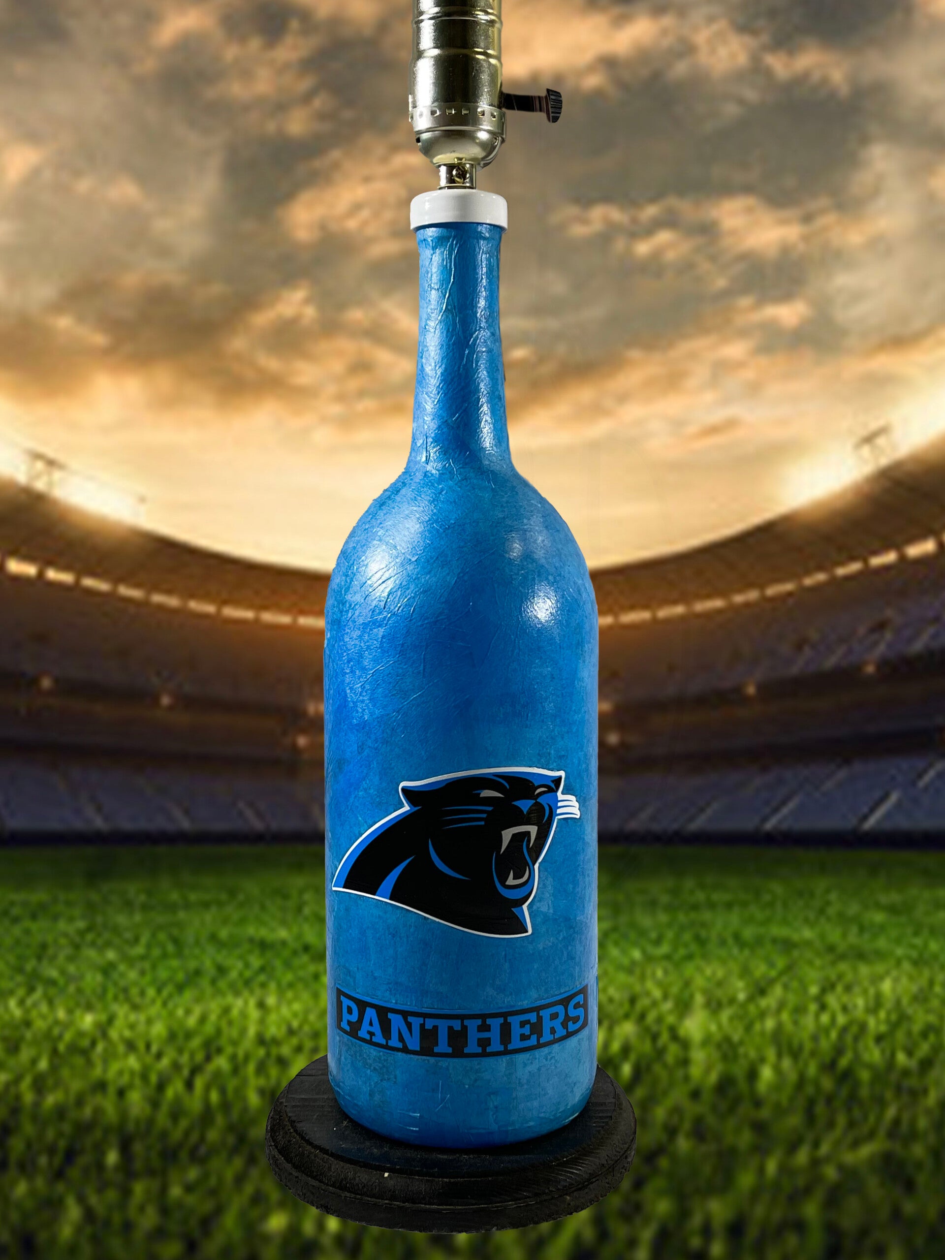 Carolina Panthers Bottle Lamp