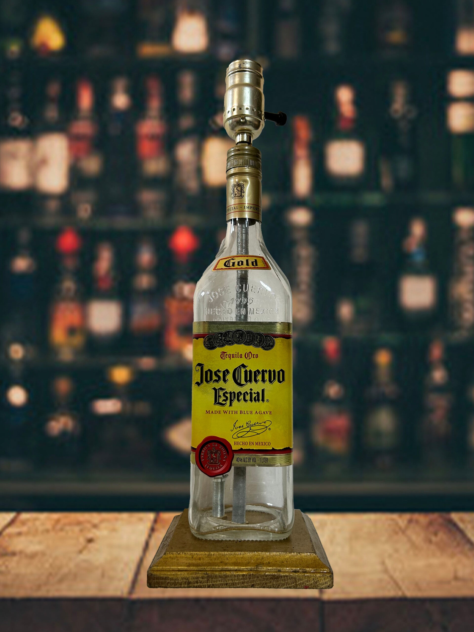 Jose Cuervo Especial Gold Bottle Lamp