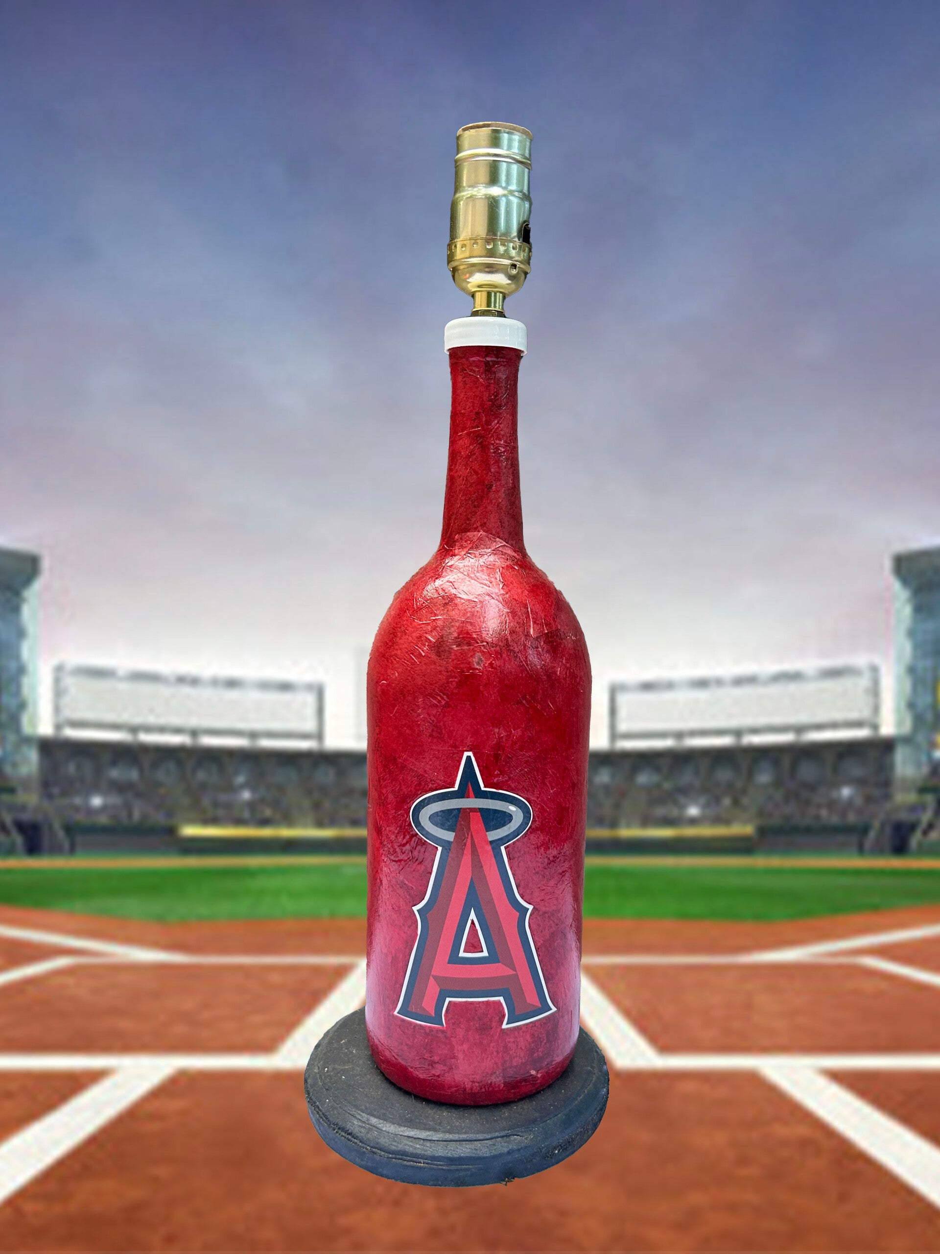 Los Angeles Angels Bottle Lamp