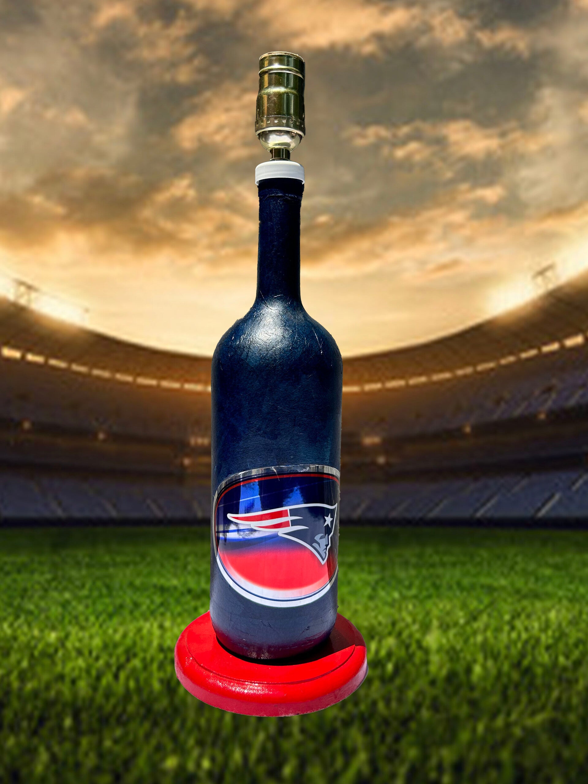 New England Patriots Bottle Lamp