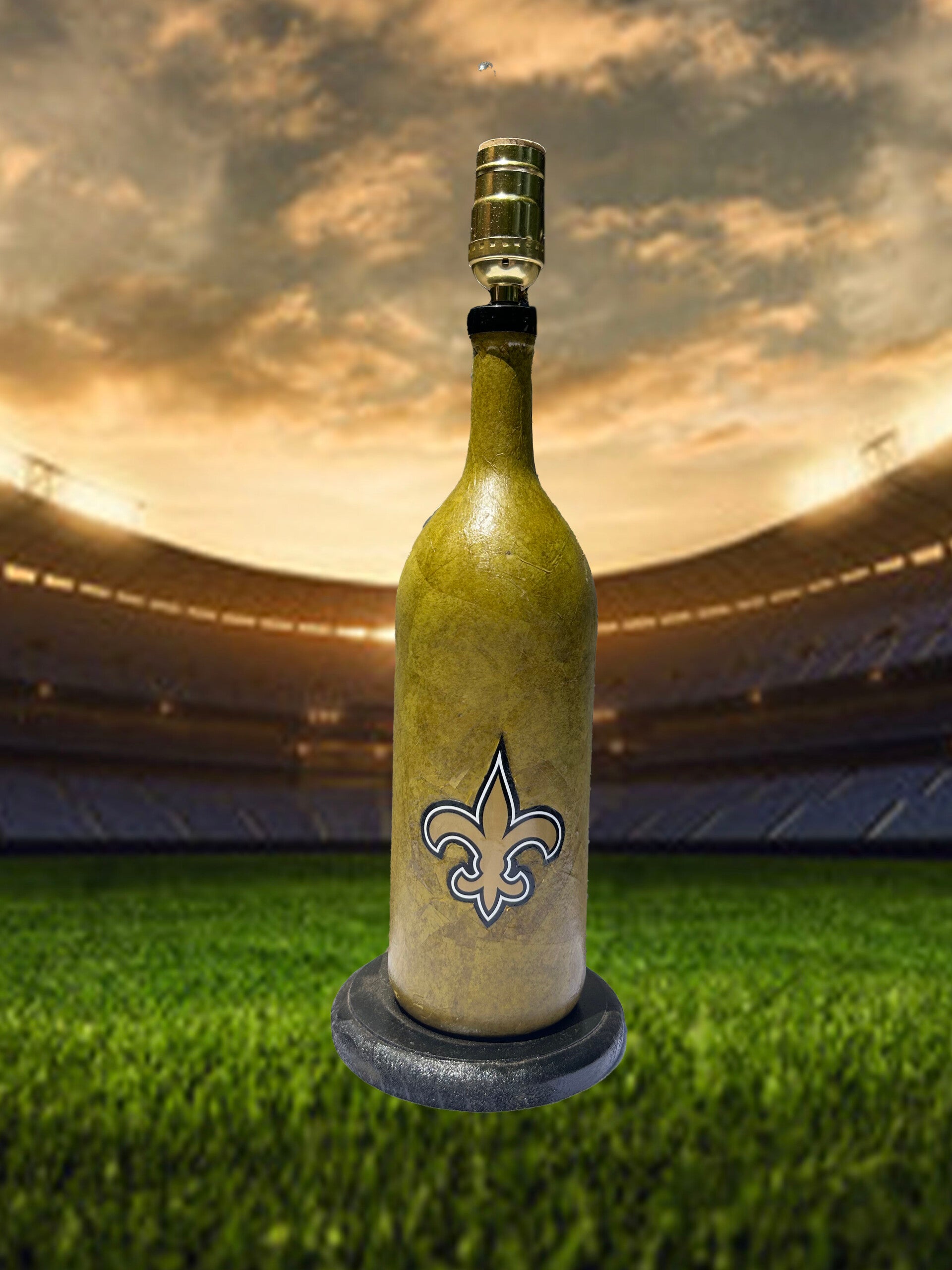 New Orleans Saints Bottle Lamp
