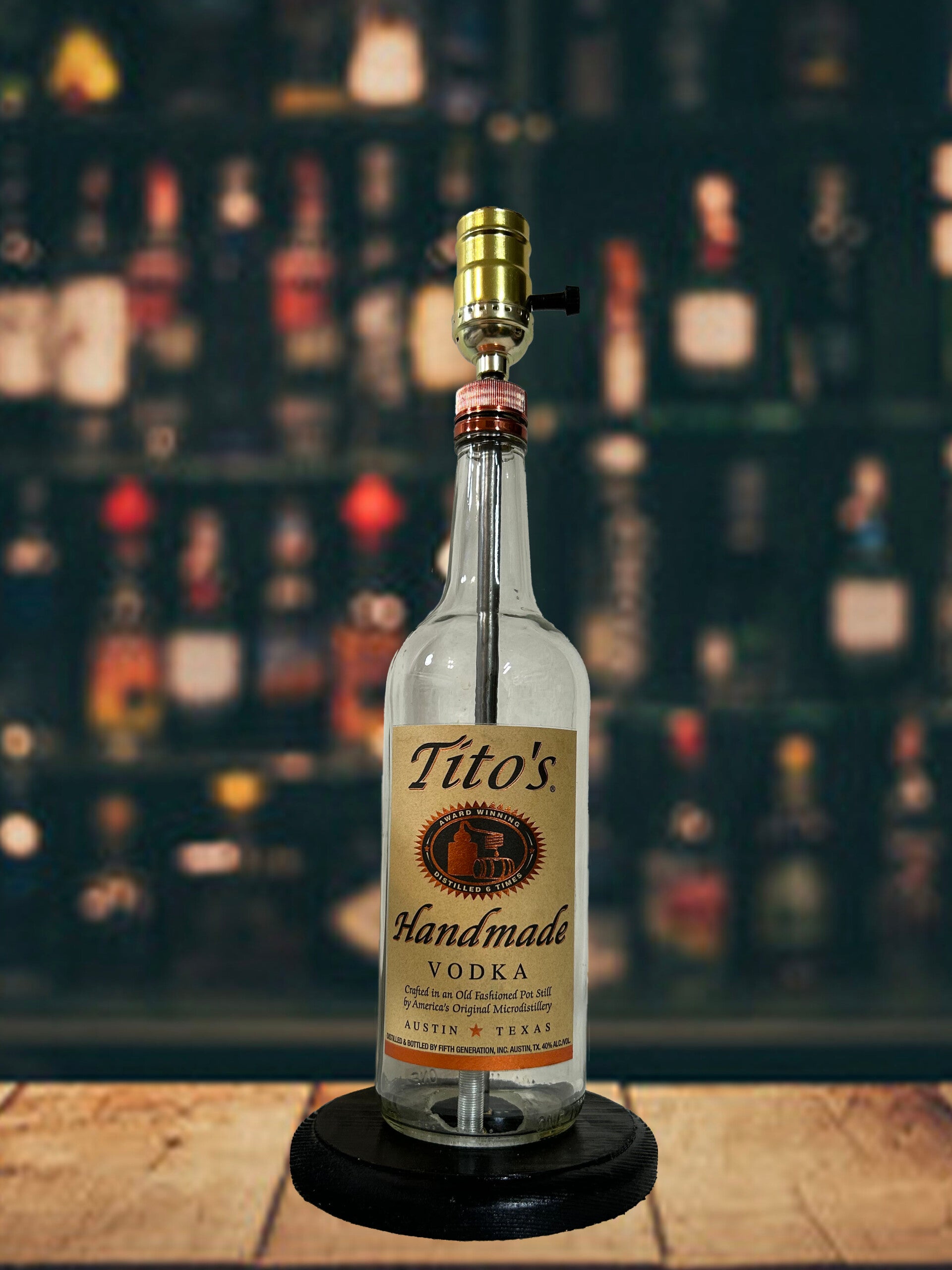 Tito's Vodka Bottle Lamp