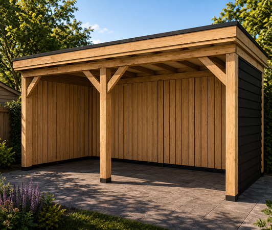 Overkapping 5x3 3 wanden