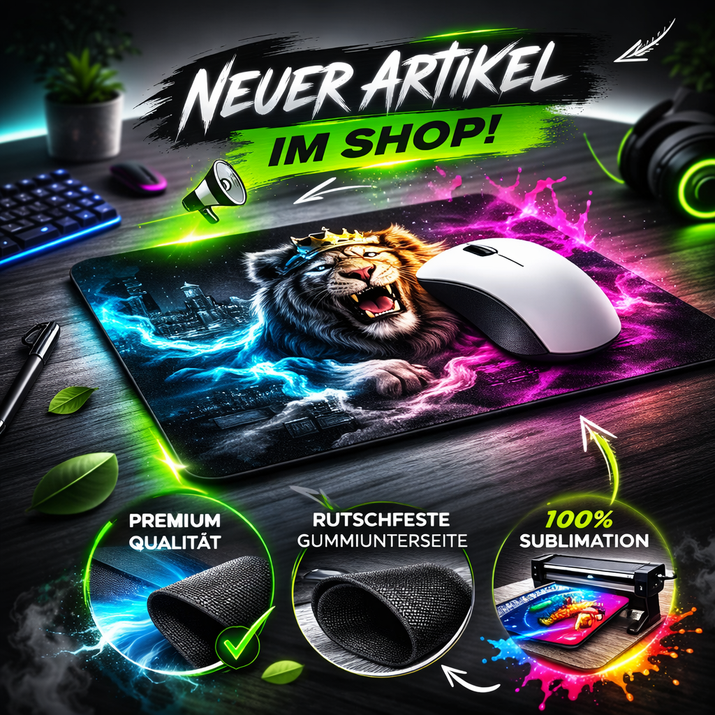 Personalisiertes Mauspad – Dein Foto / Logo – Individuell bedruckt