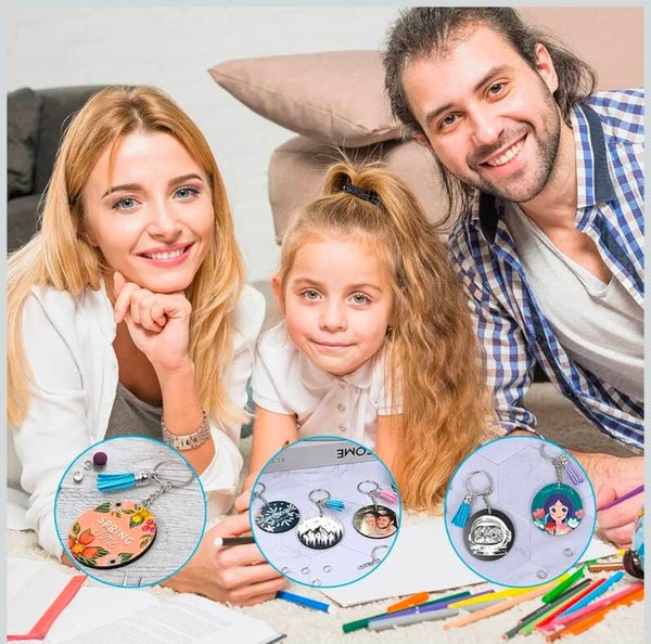 Personalisierter Schlüsselanhänger rund – Sublimationsdruck mit Wunschmotiv (beidseitig)