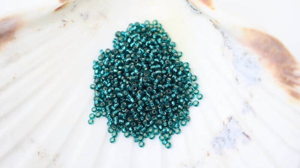 Seedbeads 11/0 Dark Teal Silverline 0030