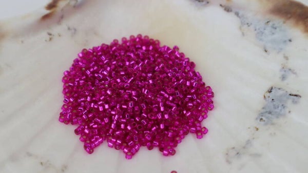 Delica 11/0 Dyed Silver Lined Fuchsia 1340