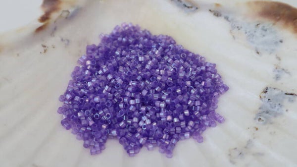 Delica 11/0 Silk Inside Dyed Lilac AB 1868