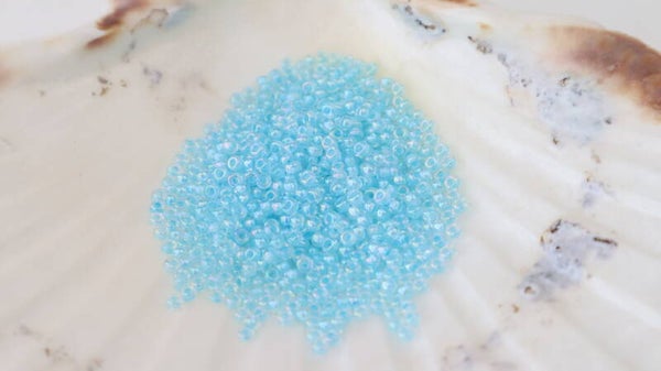 Seedbeads 11/0 Crystal AB Aqua Lined 278