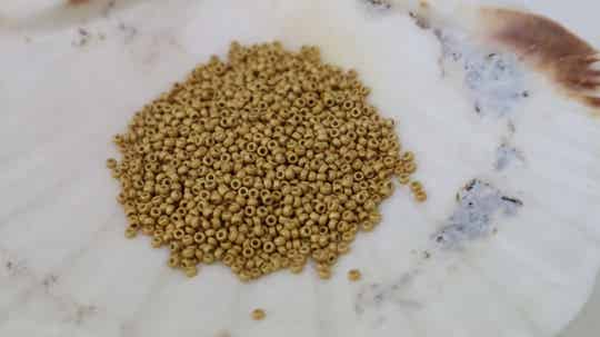 Seedbeads 15/0 Galvanized Gold Mat 4202F