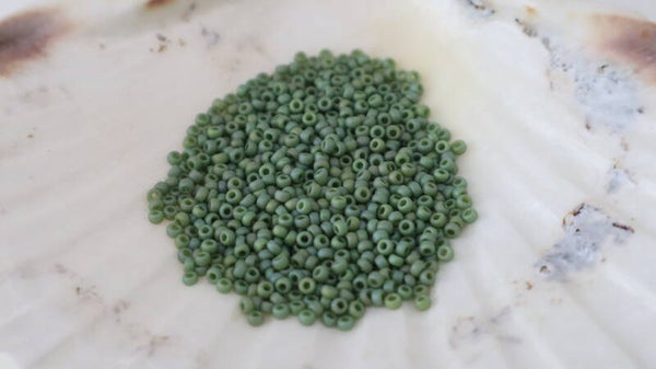 Seedbeads 11/0 Opaque Glazed Pistachio Mat AB 4698