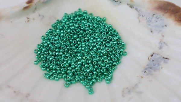 Seedbeads 11/0 Galvanized Dark Mint Green 5105