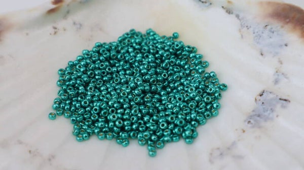 Seedbeads 11/0 DC Galvanized Dark Aqua Green 5106