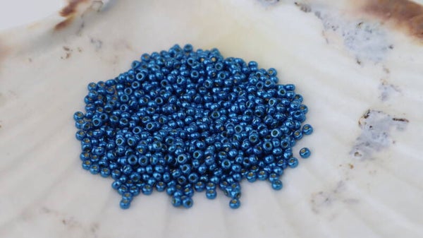 Seedbeads 11/0 DC Galvanized Deep Aqua Blue 5116