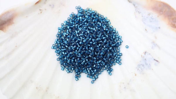 Delica 11/0 Dyed Silver Lnd Blue Zircon 0608