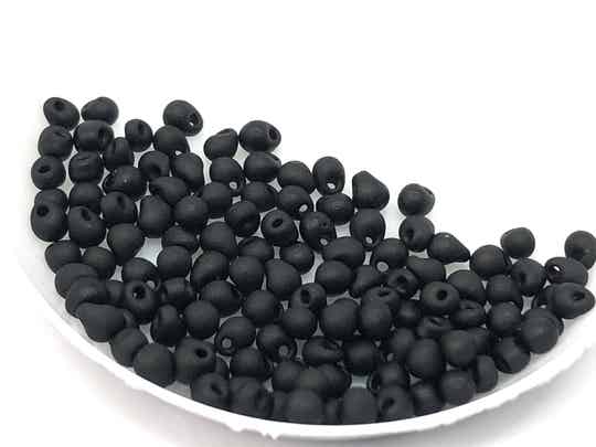 Miyuki Drop 3,4mm Matte Black Opaque DP-0401F