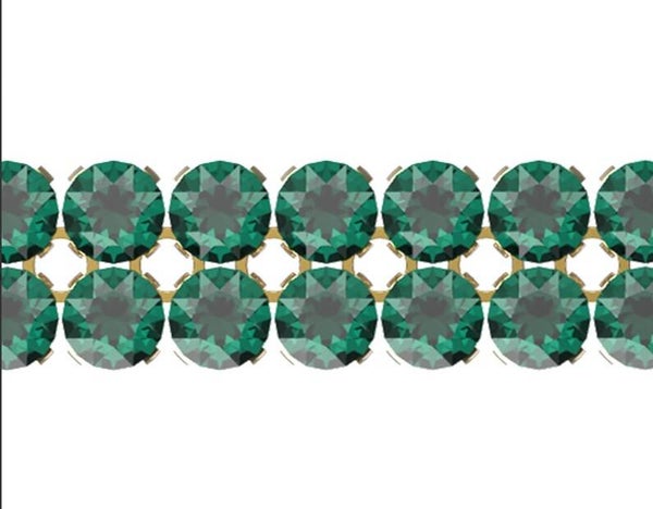 Pure Crystal Crystal Mesh 40001 3mm Emerald Silver