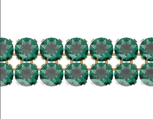 Swarovski Crystal Mesh 40001 3mm Emerald Silver