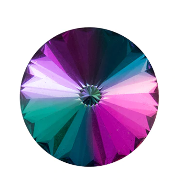 Glass Rivoli 14mm Heliotrope