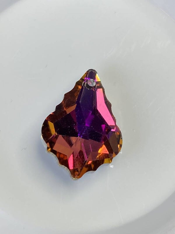 Glass Baroque Drop Astral Pink 22x15mm