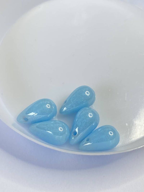 Side Drilled Drop 6x10 Light Blue