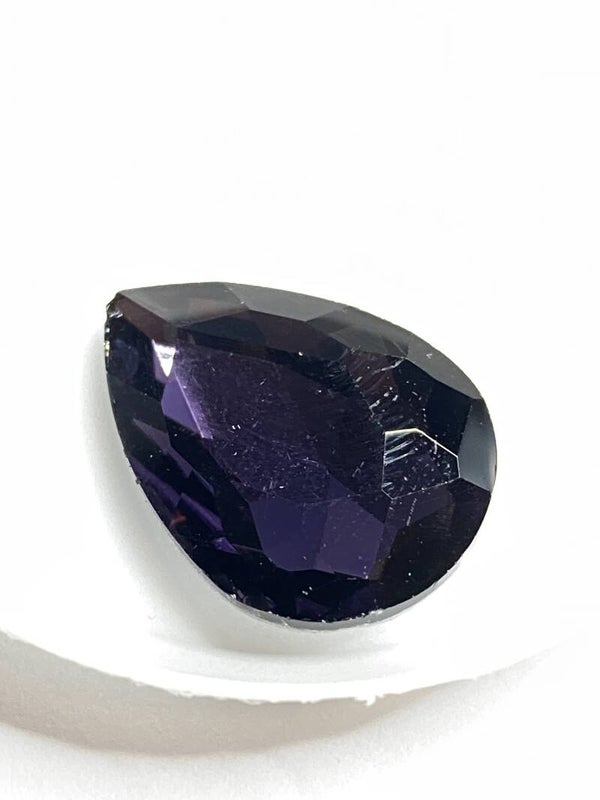 Glass Drop 22x15mm Dark Amethyst