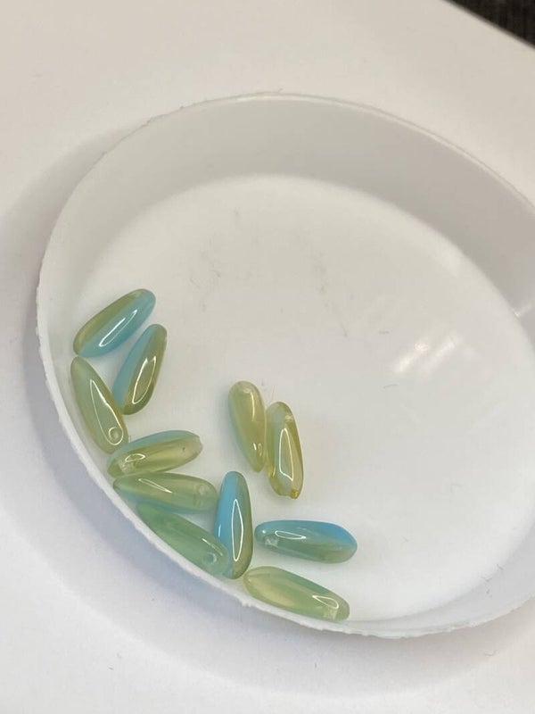 1 hole Mini Dagger 3x11 Mint / Turquoise