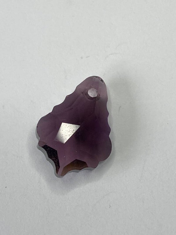 Glass Baroque Drop 16x11mm Dark Tanzanite