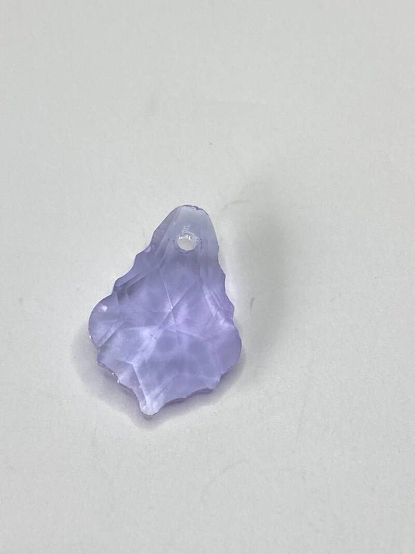 Glass Baroque Drop 16x11mm Violet