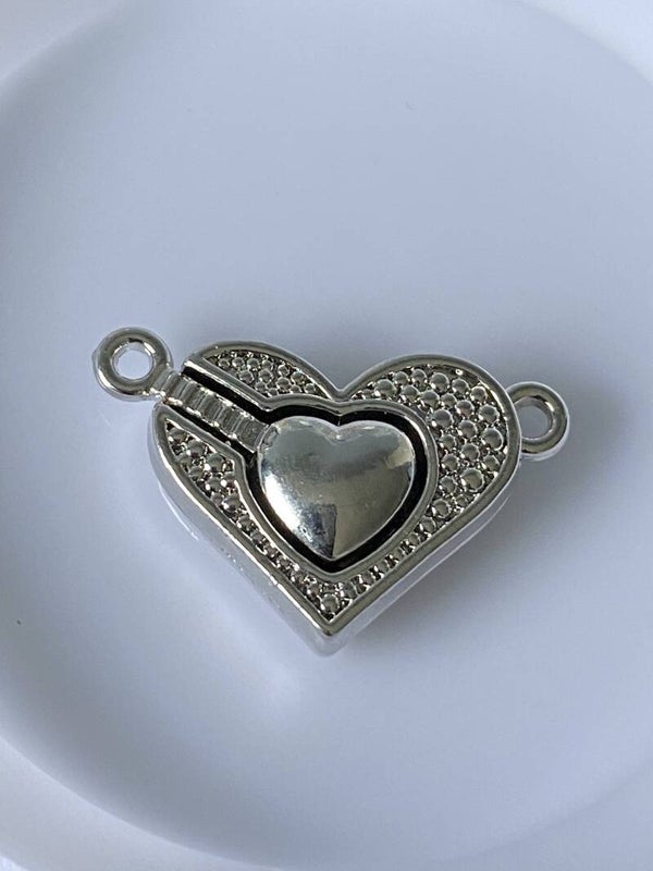 Magnetic clasp 25x15mm Silver tone