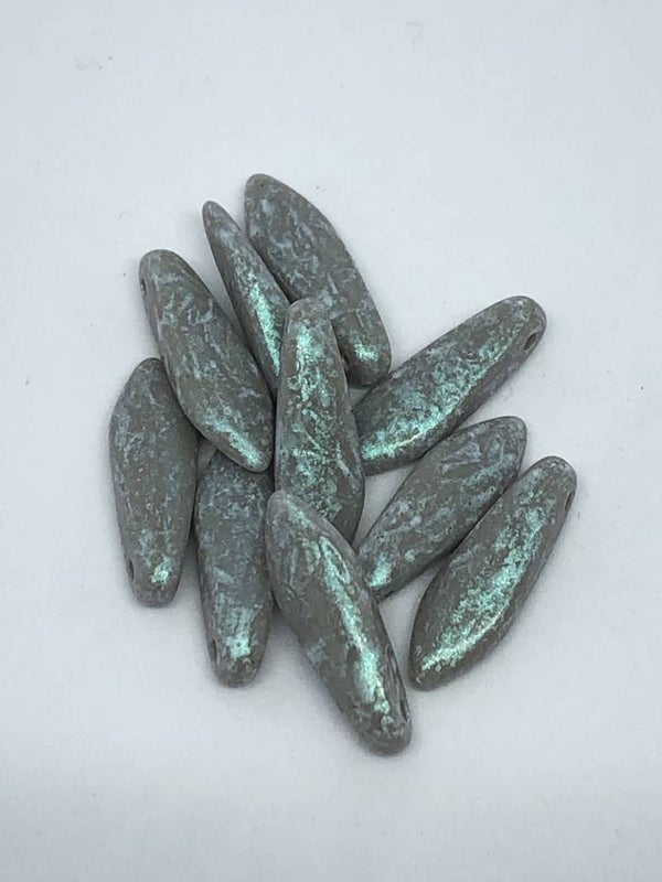 1 hole Dagger 5x16 Mint / Silver Picasso