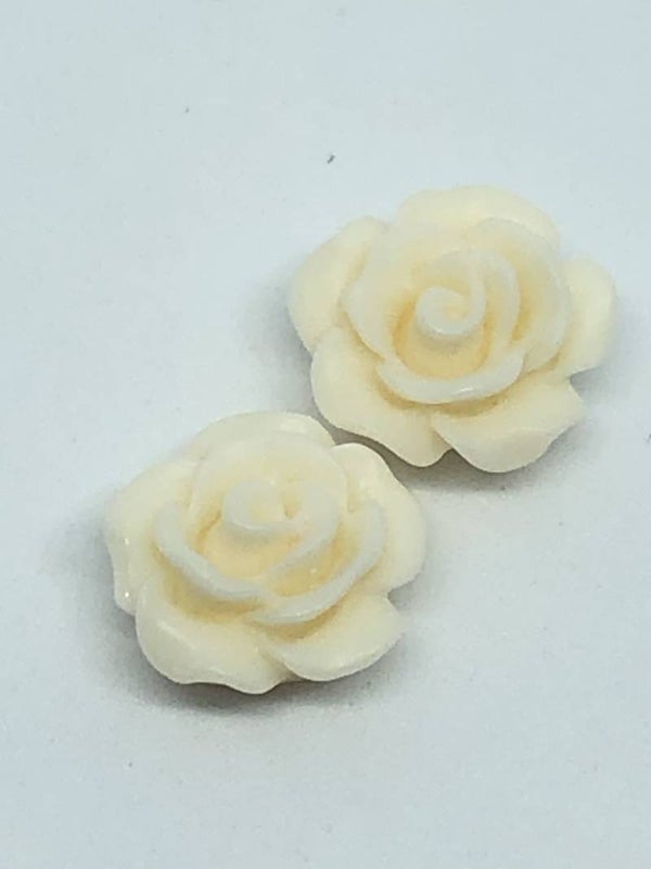 Rose Beads Cream 10mm