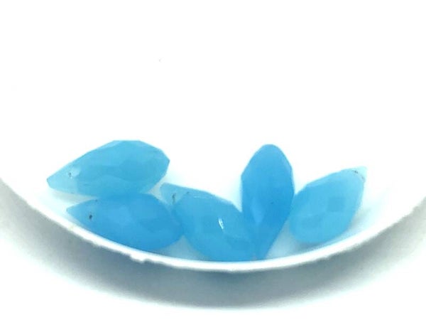 Side Drilled Drop 6x13 Aquamarine Mat