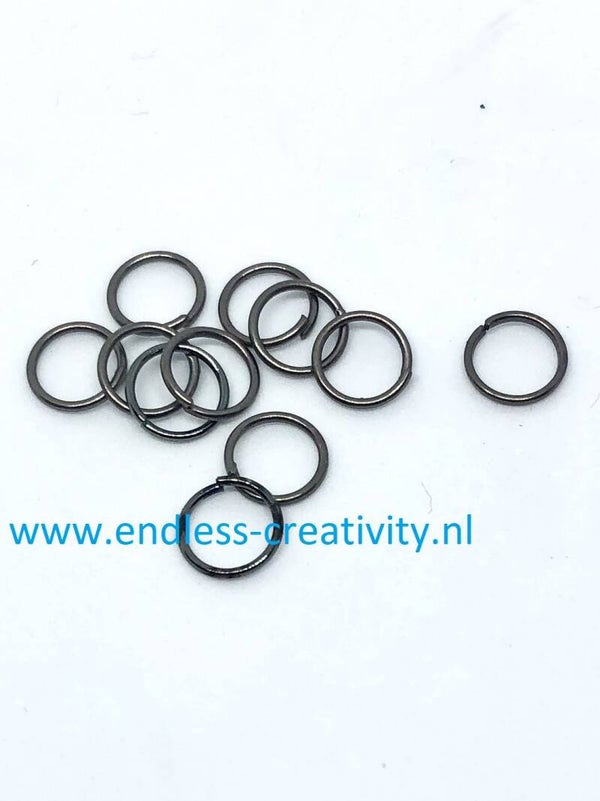 Jumpring anthracite 7mm